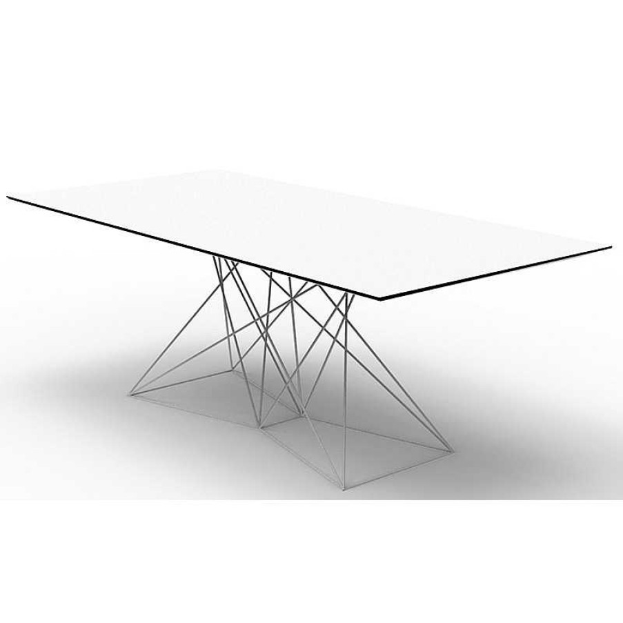 Jardin meubles moss | Table Design Avec Pied Inox Vondom - Faz Blanc