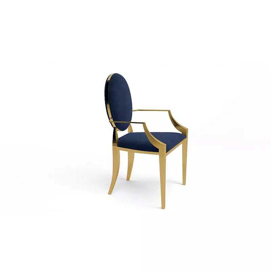 S Jour meubles moss | Fauteuil Dor M Daillon Velours Style Baroque - Palmyr Velours Dor Bleu