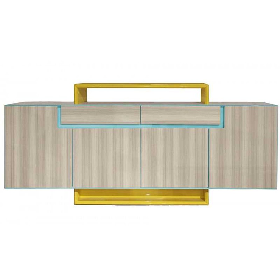 S Jour meubles moss | Buffet / Bahut Design 4 Portes - Wainaku Bois Clair 1