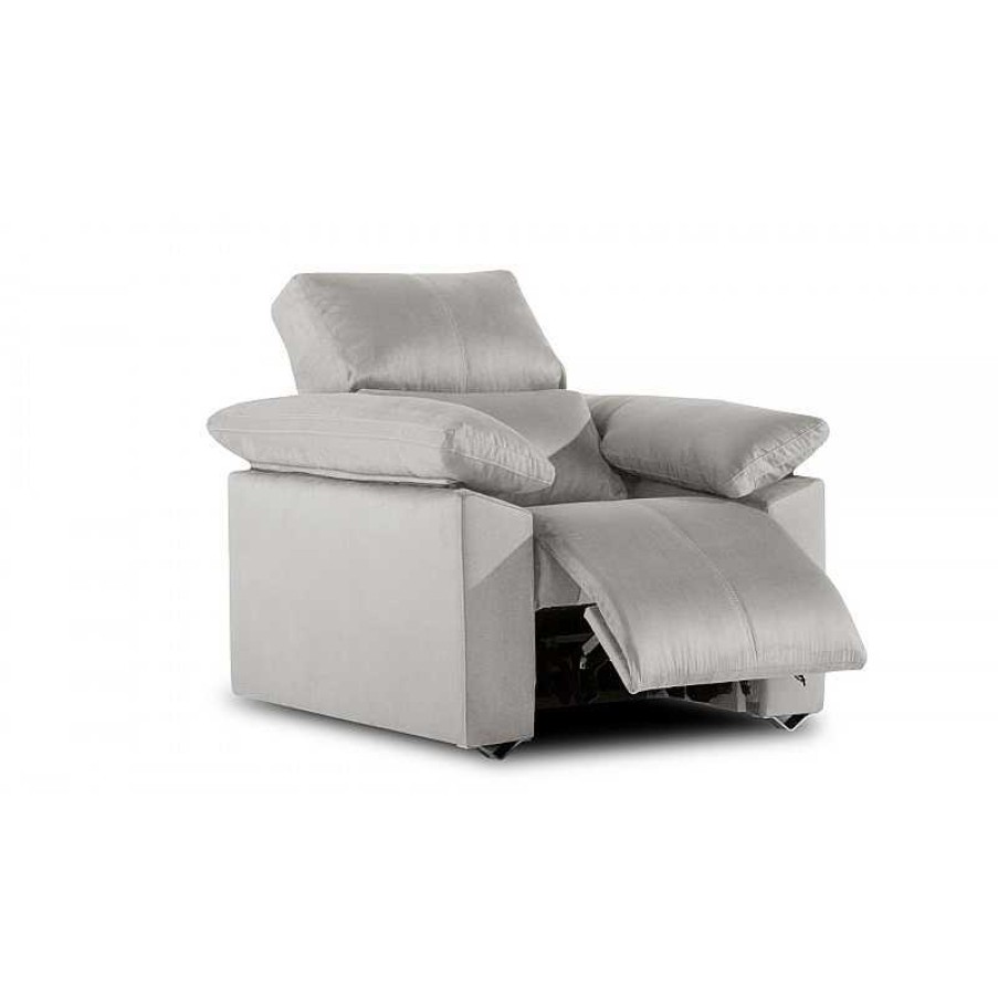 Salon meubles moss | Fauteuil Relax Lectrique Tissu - Tejeda Gris