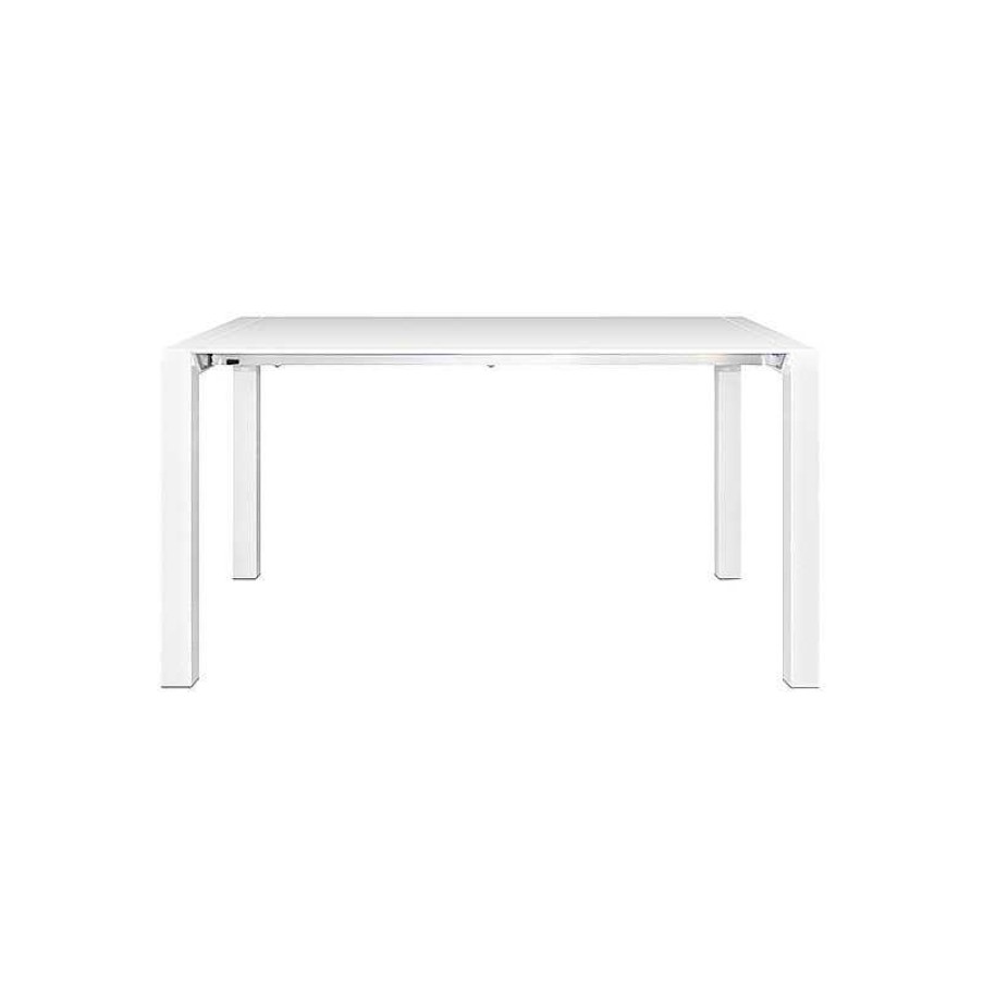 S Jour meubles moss | Table Haute Avec Rallonges Blanc Mat - Volcan 174/264X90