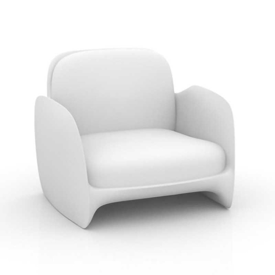 Jardin meubles moss | Fauteuil Contemporain En Poly Thyl Ne Design Vondom - Pezzettina Blanc