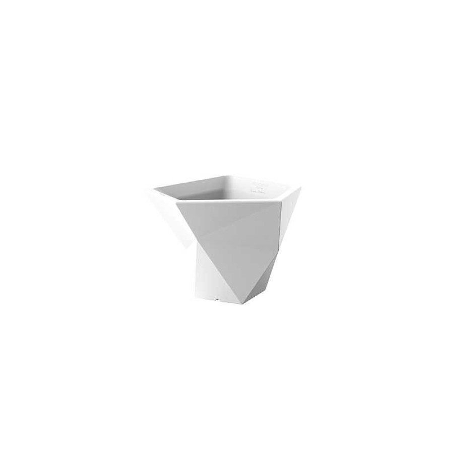 Jardin meubles moss | Pot De Fleur Contemporain Vondom - Faz 50 Cm Blanc