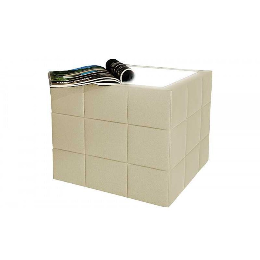 Salon meubles moss | Chevet Lit Capitonn Avec Clairage Led - Cubs Beige