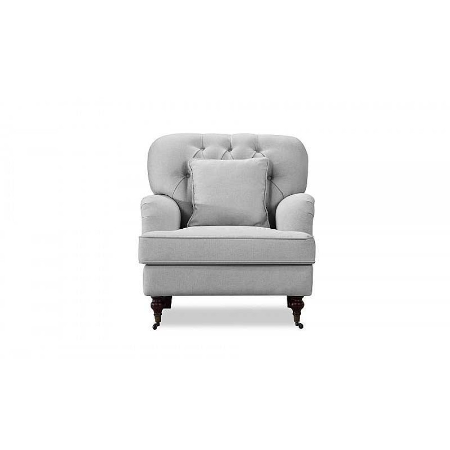 Salon meubles moss | Salon Capitonn Canap 3 Et 2 Places Fauteuil - Holliston Gris