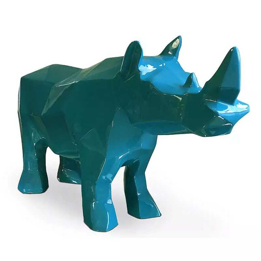 D Coration meubles moss | Statue Rhinoc Ros En R Sine Int Rieure/Ext Rieure - Rhinogami