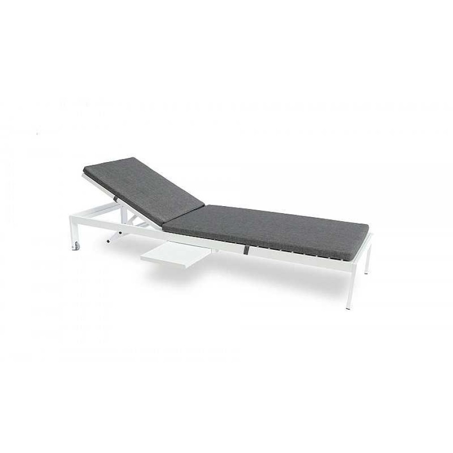 Jardin meubles moss | Chaise Longue En Aluminium - Amarel Gris