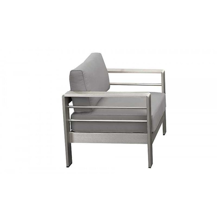 Jardin meubles moss | Fauteuil De Jardin En Aluminium - Orolo Taupe