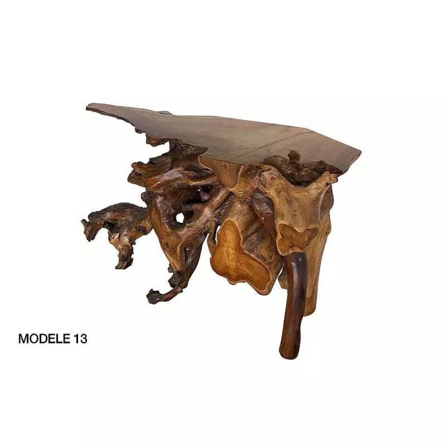 Salon meubles moss | Console En Racine Naturelle - Bali 160Cm Bois Clair 1