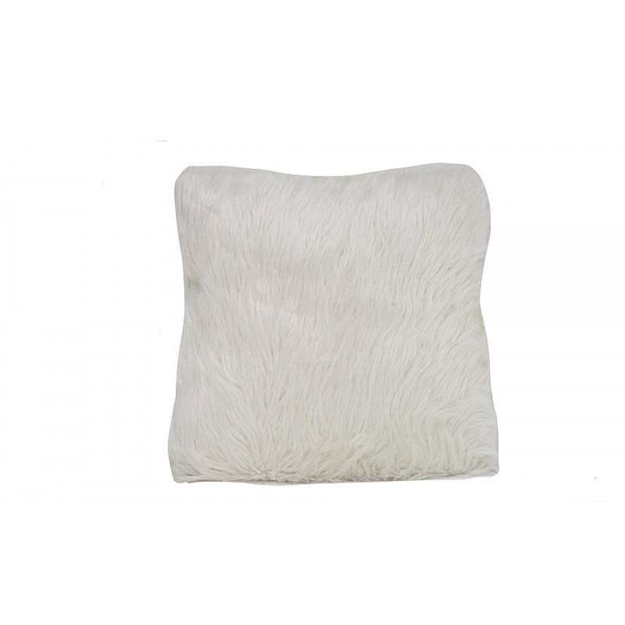 D Coration meubles moss | Coussin En Fausse Fourrure Carr - Lila