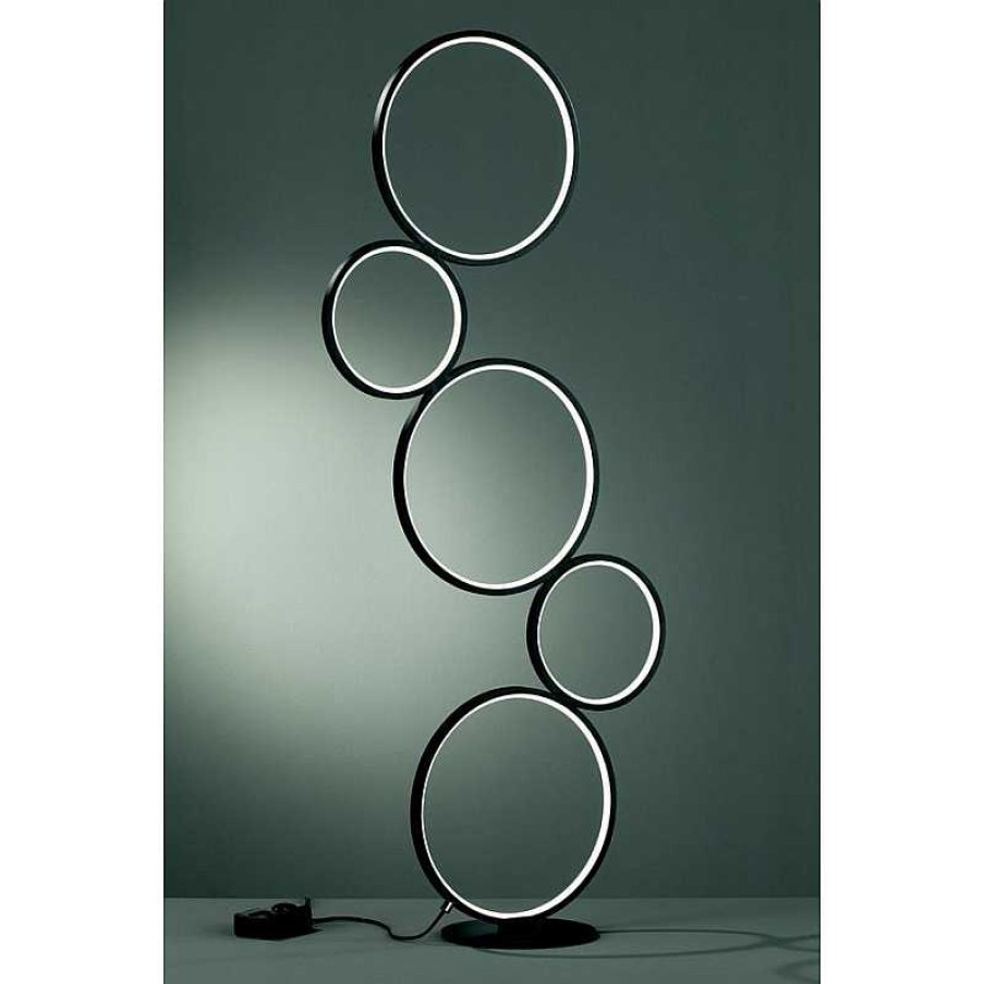 D Coration meubles moss | Lampadaire Design En M Tal Noir Mat - Rondo