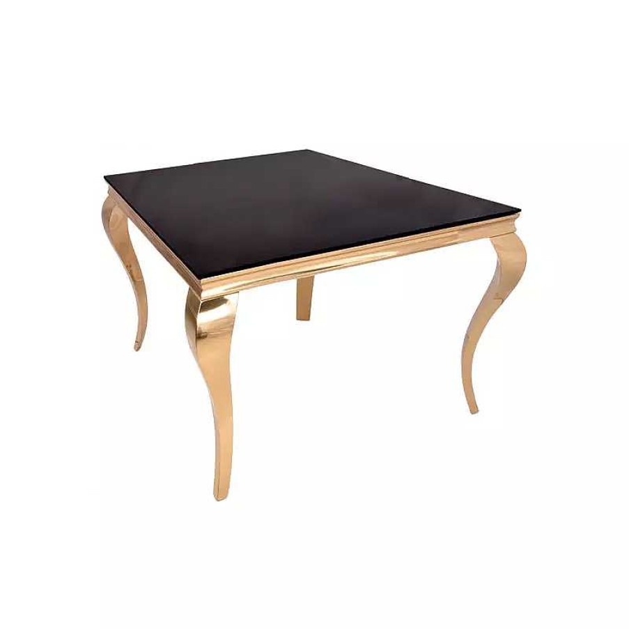 S Jour meubles moss | Table De Salle Manger Dor E Baroque Plateau Verre Carr E - Betty 140X140 Noir