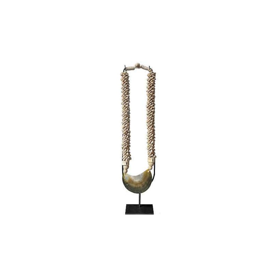 D Coration meubles moss | Collier D Coratif Coquillages Style Ethnique Sur Socle - Konso