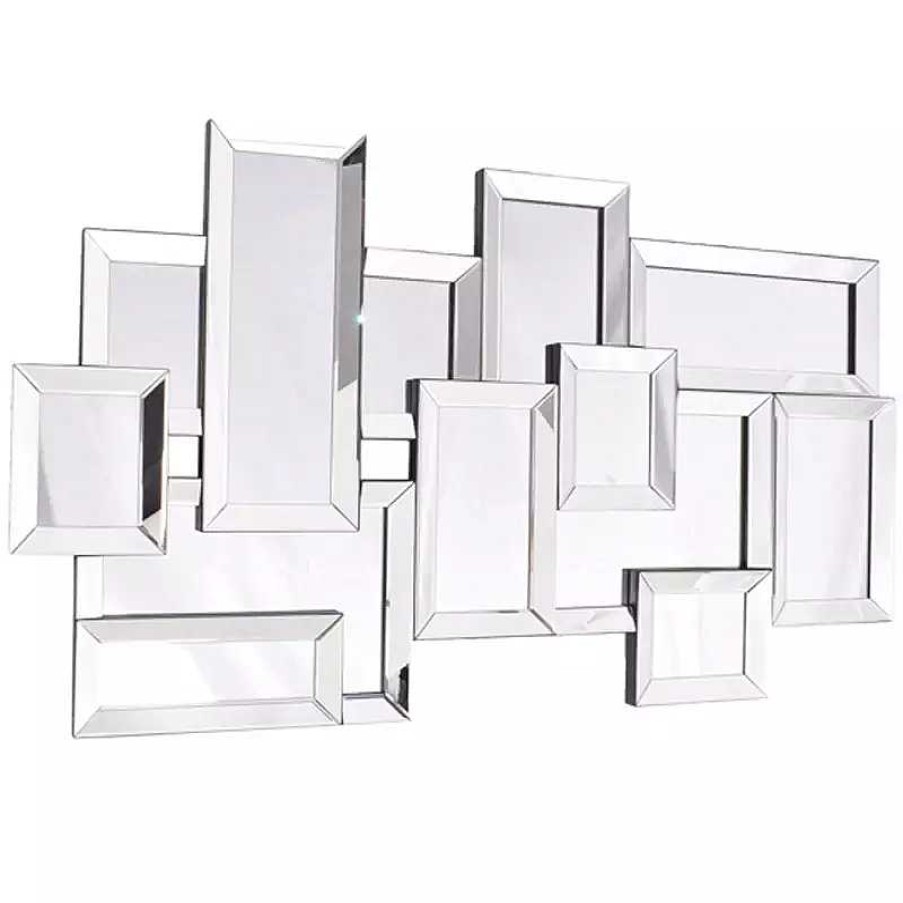 Salon meubles moss | Miroir Design Multifacettes - Illusion 138Cm