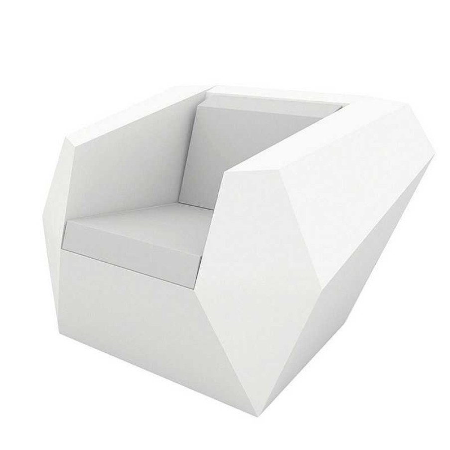 Jardin meubles moss | Fauteuil En Poly Thyl Ne Design Vondom - Faz Blanc