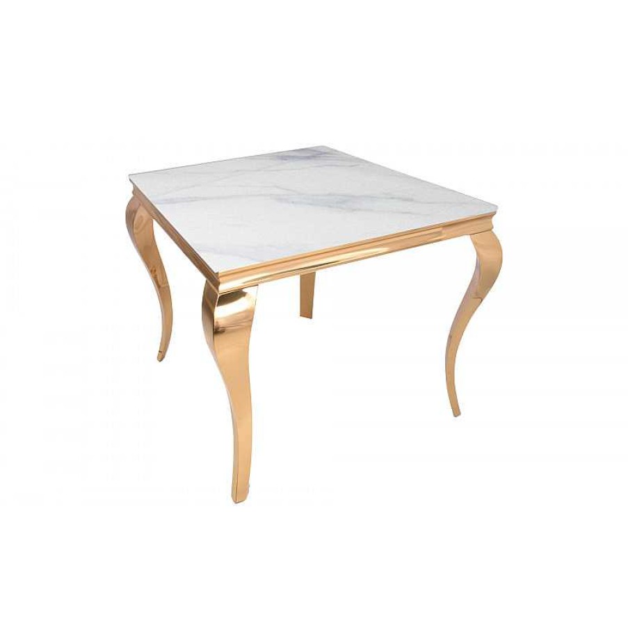 S Jour meubles moss | Table De Salle Manger Dor E Effet Marbre Baroque Carr E - Betty 110X110 Blanc