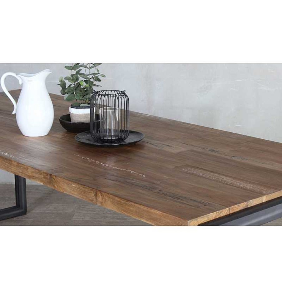 S Jour meubles moss | Table De Salle Manger En Bois Style Industriel - Canberra 220X100 Bois Clair 1