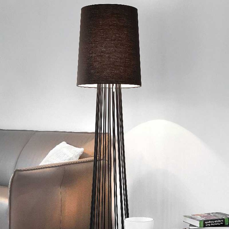 D Coration meubles moss | Lampadaire Pied Fil M Tal Noir Design Sompex - Mayland