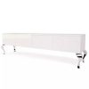 Salon meubles moss | Meuble Tv Laqu 4 Portes Style Baroque - Betty 200Cm Blanc