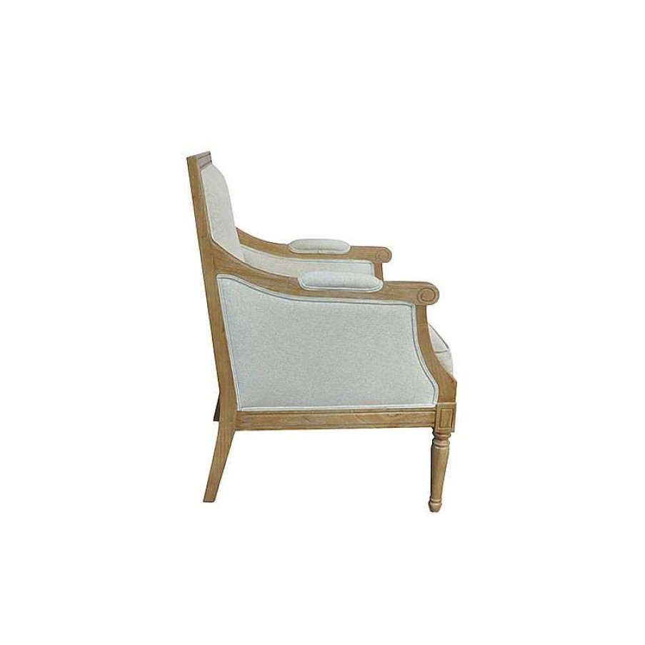 Salon meubles moss | Fauteuil Berg Re Louis Xvi En Bois - Flandre Beige