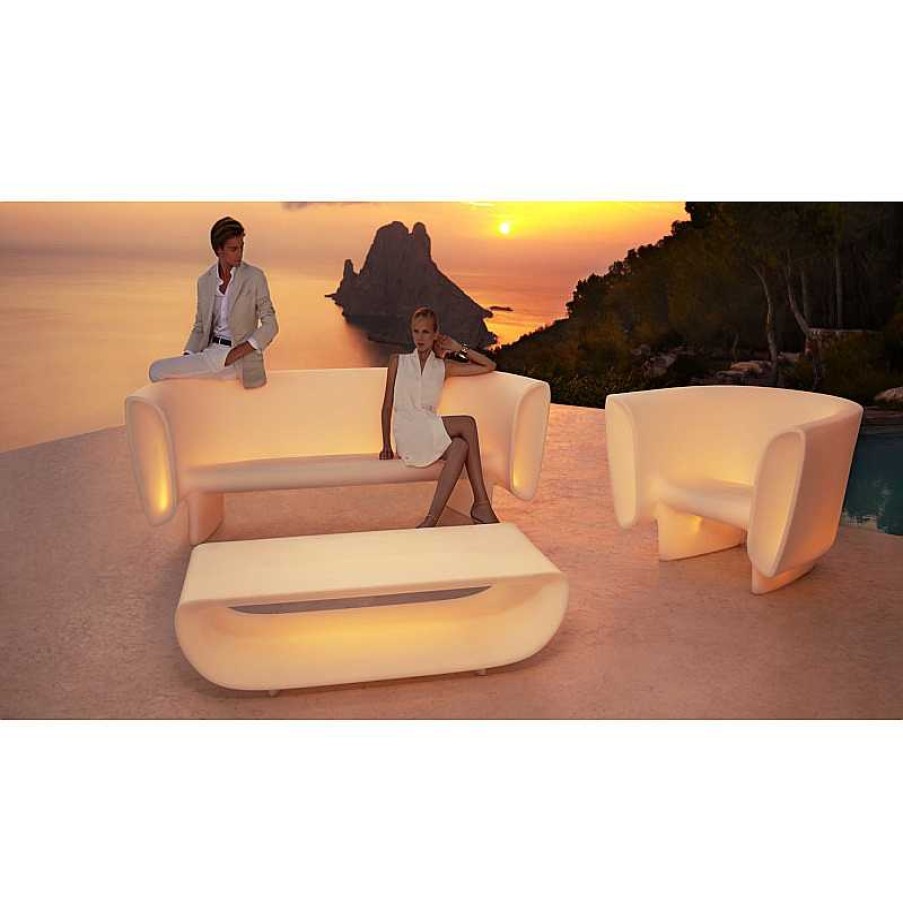 Jardin meubles moss | Fauteuil Contemporain En Poly Thyl Ne Design Vondom - Bum Bum Blanc