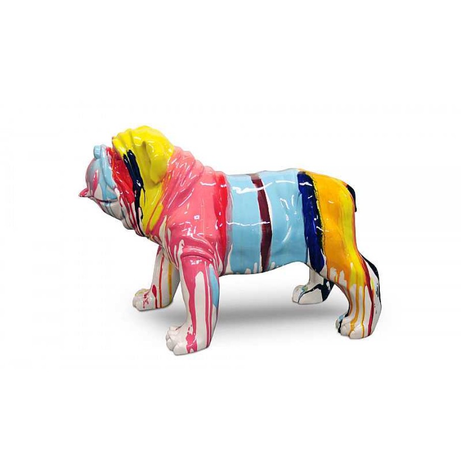 D Coration meubles moss | Statue Ext Rieure De Chien Multicolore 61Cm - Bouldog