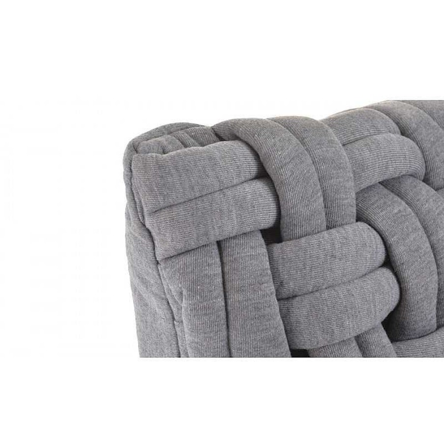 D Coration meubles moss | Coussin Polyester Tress Gris 45 X 45 Cm - Padang