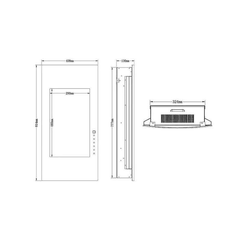 Salon meubles moss | Chemin E Lectrique Verticale Led - Kamin Verticale 16