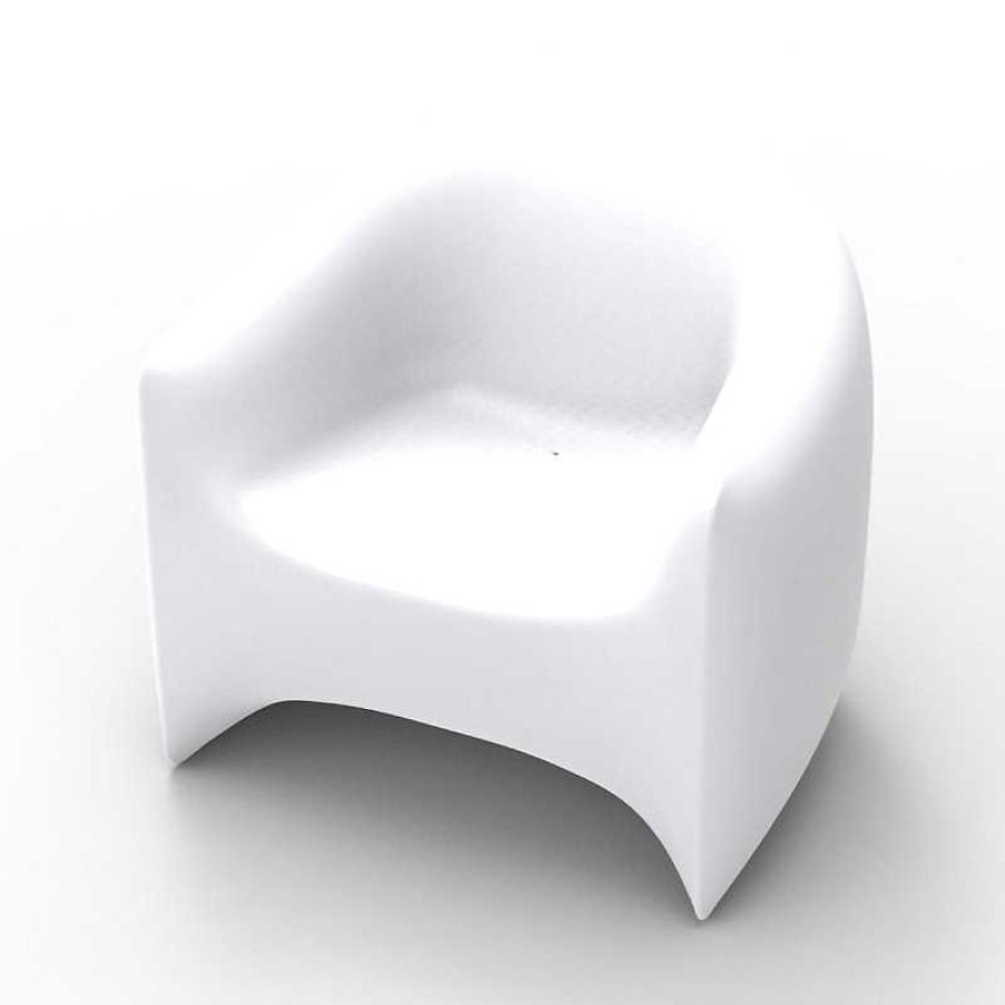 Jardin meubles moss | Fauteuil En Poly Thyl Ne Design Vondom - Blow Blanc