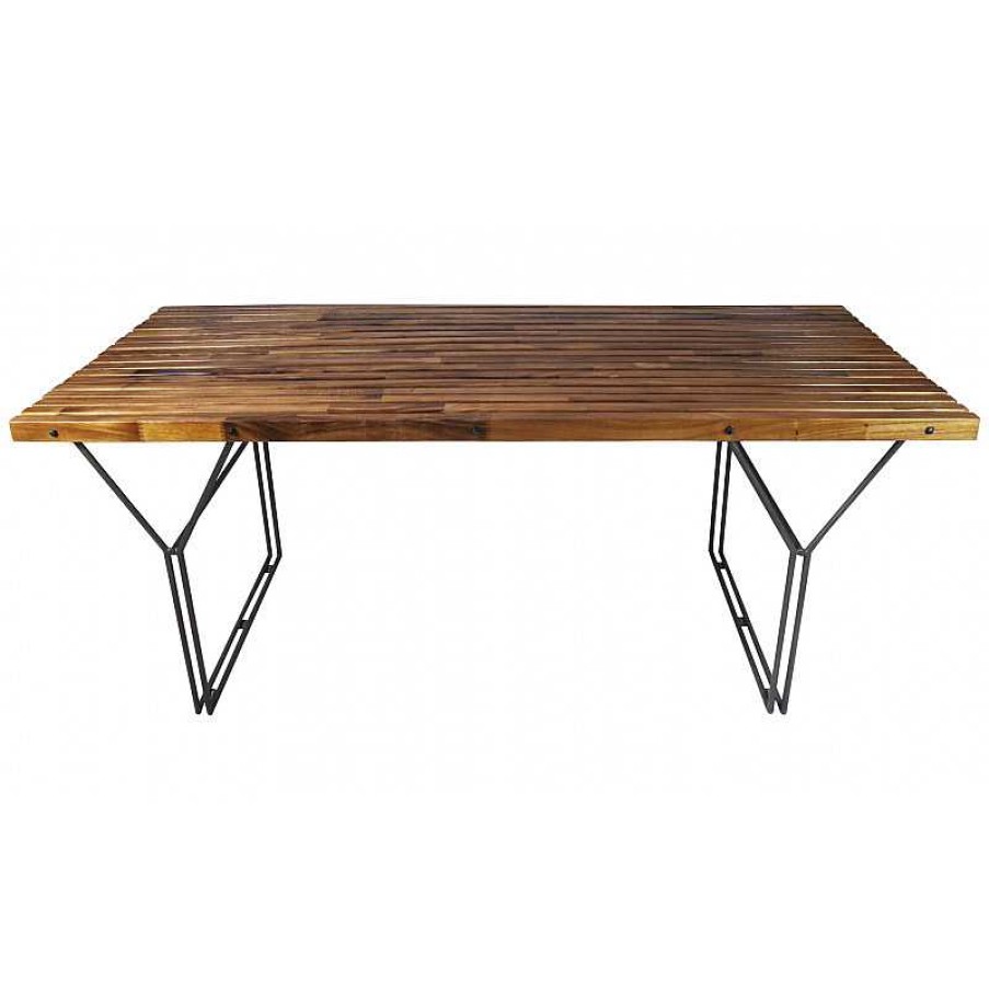 S Jour meubles moss | Table D Ner Style Industriel En Bois Et Pi Tement M Tallique - Elise 200X84 Bois Clair 1