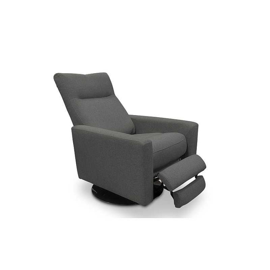 Salon meubles moss | Fauteuil Design Relax Pivotant En Tissu - Milan Anthracite