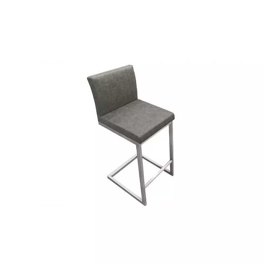 S Jour meubles moss | Tabouret De Cuisine R Tro En Inox Bross - Collby 65Cm Gris