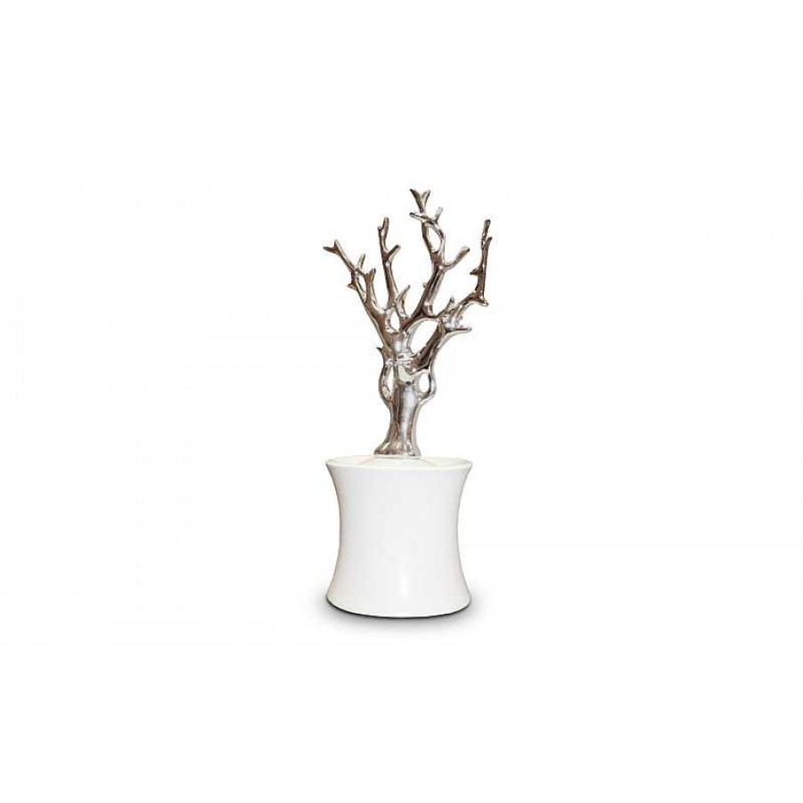 D Coration meubles moss | Pot D Co Blanc Et Argent - Brench