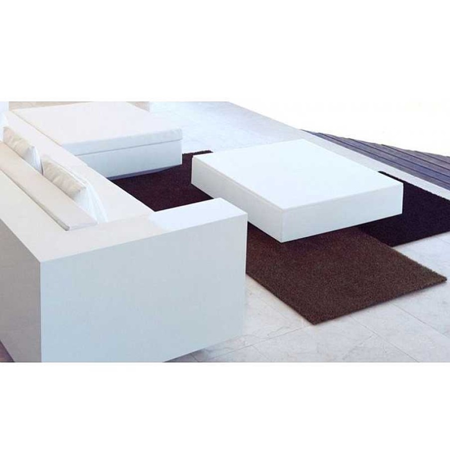 Jardin meubles moss | Table Basse Contemporaine En Poly Thyl Ne Design Vondom - Vela Blanc