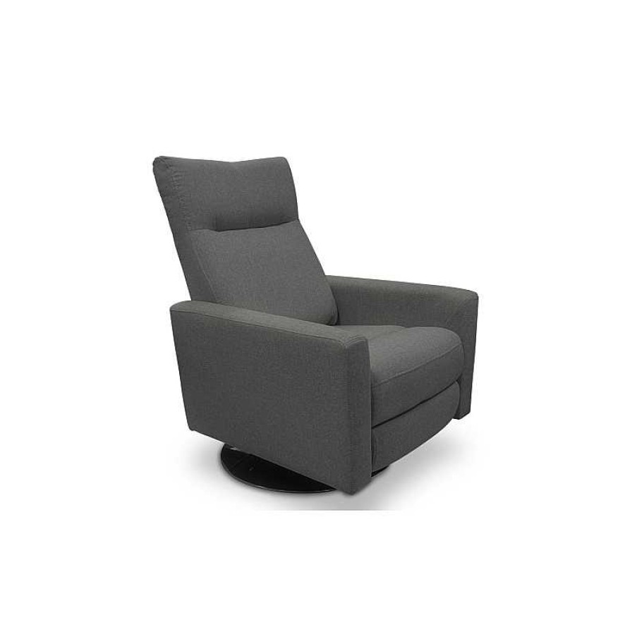 Salon meubles moss | Fauteuil Design Relax Pivotant En Tissu - Milan Anthracite