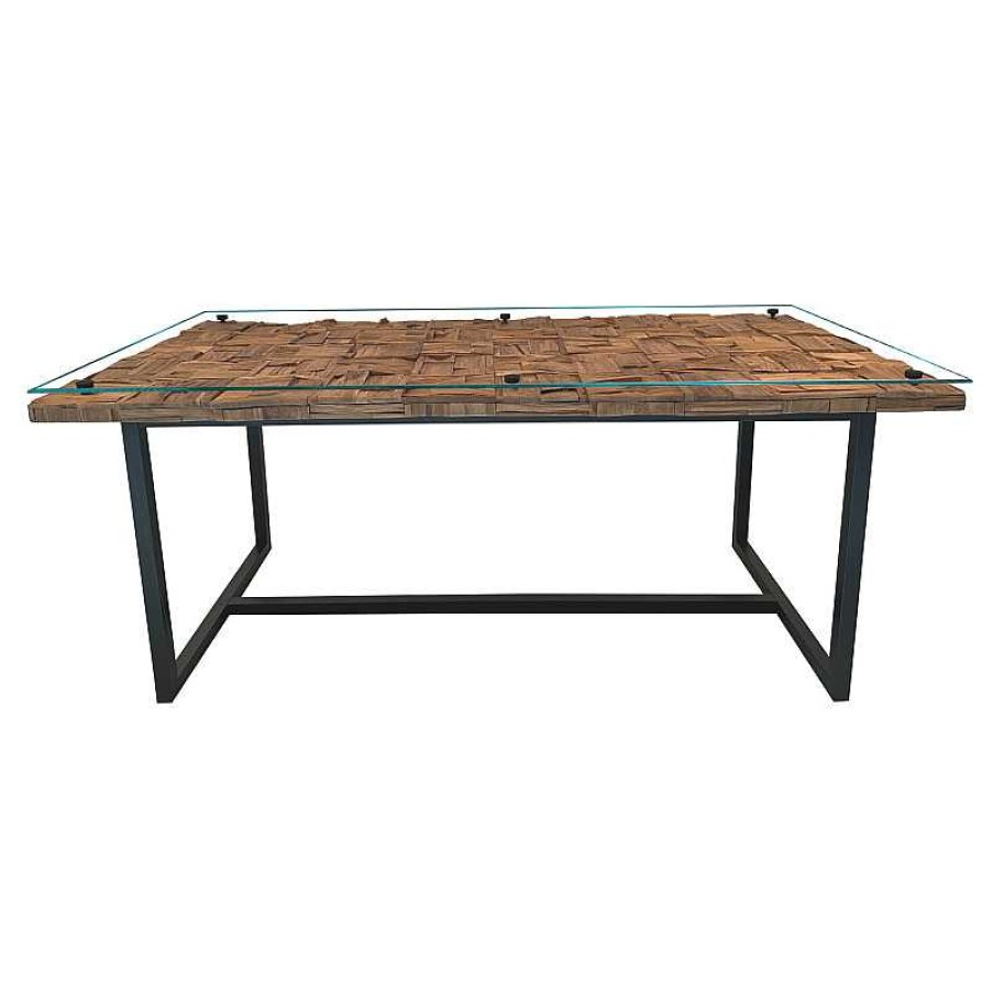 S Jour meubles moss | Table De Salle Manger Rectangulaire En Bois Massif - Alma 200X100 Bois Clair 1