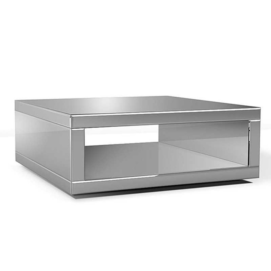 Salon meubles moss | Table Basse Carr E Miroir Design - Monaco 110X110 Argent