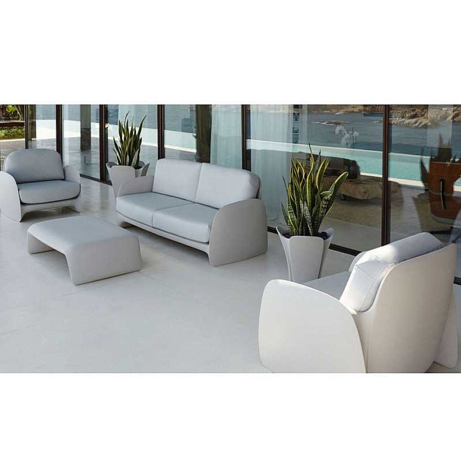 Jardin meubles moss | Canap Contemporain En Poly Thyl Ne Design Vondom - Pezzettina Blanc