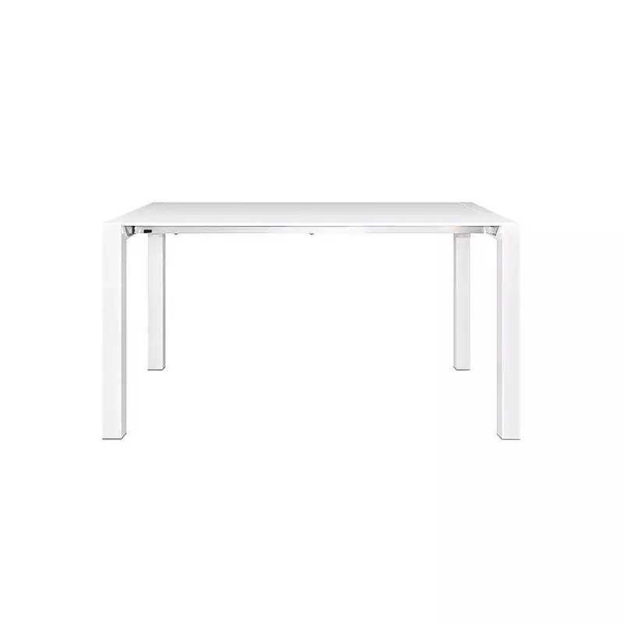 S Jour meubles moss | Table Haute Avec Rallonges Blanc Mat - Volcan 174/264X90