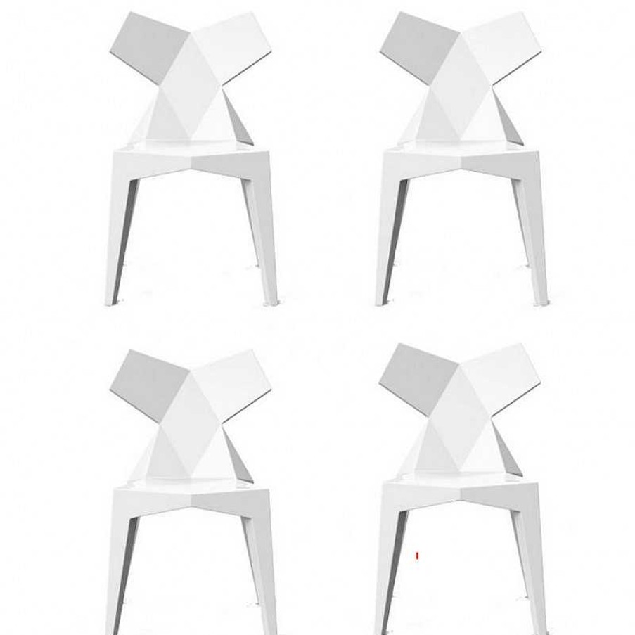 S Jour meubles moss | Lot De 4 Chaises Design En Polycarbonate Vondom - Kimono Blanc