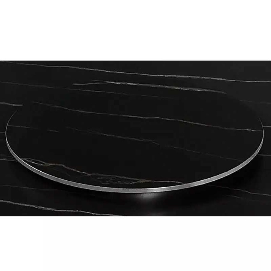 S Jour meubles moss | Plateau - Rotatif En C Ramique 60 Cm Noir