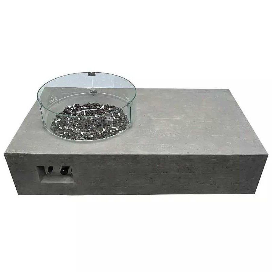 Salon meubles moss | Table Basse En Grc Avec Brasero Rond Gaz Int Gr - Granada Beton