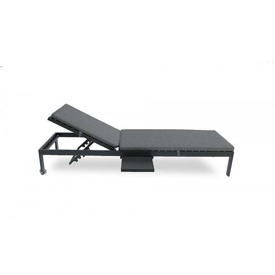 Jardin meubles moss | Chaise Longue En Aluminium - Amarel Gris