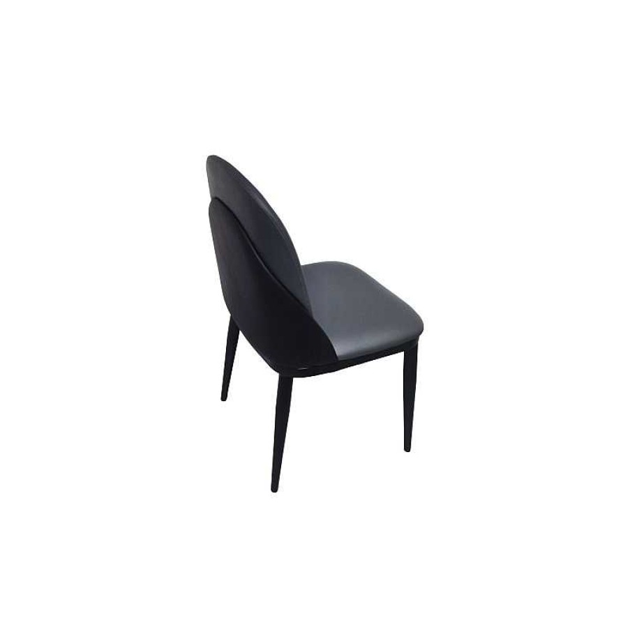 S Jour meubles moss | Chaise Bicolore Gris / Noir Simili - Charlie