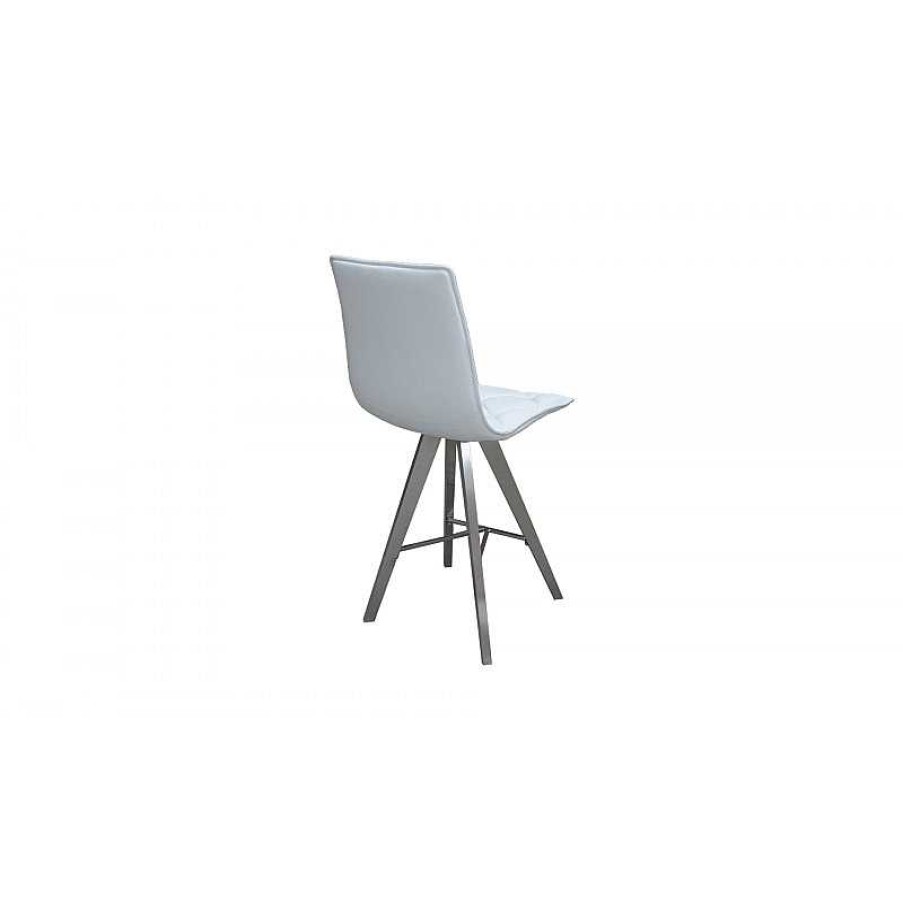 S Jour meubles moss | Tabouret En Simili Et Pieds M Tal Bross - Solvig 65Cm Blanc