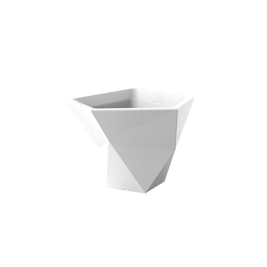 Jardin meubles moss | Pot De Fleur Contemporain Vondom - Faz 75 Cm Blanc