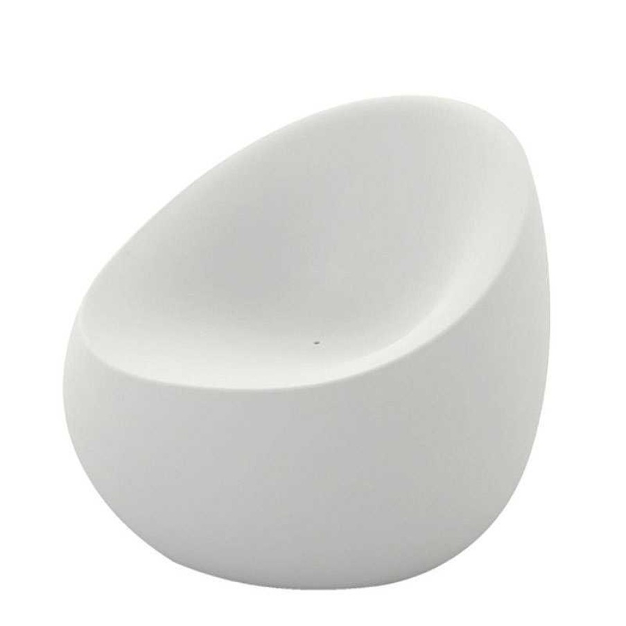 Jardin meubles moss | Fauteuil En Poly Thyl Ne Design Vondom - Stone Blanc