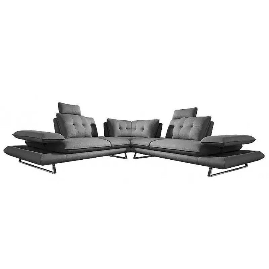 Salon meubles moss | Canape D'Angle Relax Xl En Tissu Avec Dossier R Glable - Kosveg Anthracite