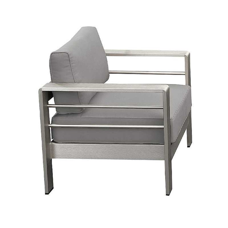 Jardin meubles moss | Fauteuil De Jardin En Aluminium - Orolo Taupe