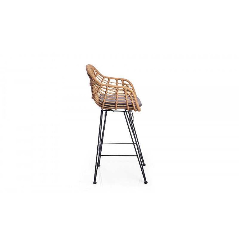 S Jour meubles moss | Tabouret De Bar En Rotin Int Rieur / Ext Rieur - Lombok 75Cm Beige